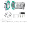 1 Set Exhaust Connector Metal Housing Magnetic Dryer Vent Connector Kit Easy Cleaning Air-Tight Exhaust Joint