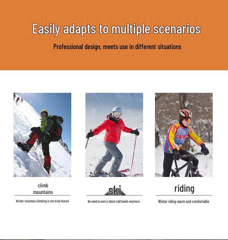 Cross-Border Winter Electric Heated Cycling and Ski Gloves with Touchscreen Capability