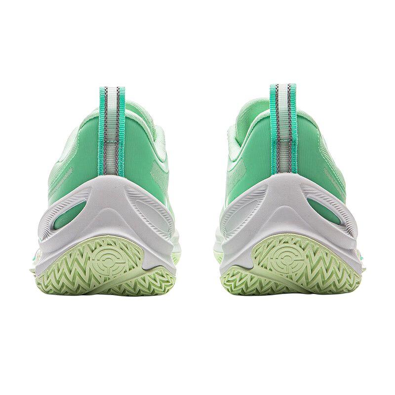 Li Ning Kids Basketball Fashion Trend Non-Slip Rebound Breathable Support Low-Top Basketball Shoes Men sneaker White Green YKBV022-9