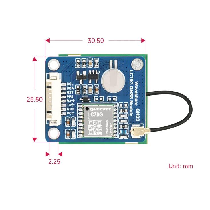 Quectel L76K/Lc76G Gnss Communication Positioning Module Uart Supports Gps Glonass Beidou Galileo Qzss Multi System
