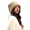Gradient Color Knitted Stacked Hat Loose Pile Cap Personality Brimless Beanie Cap  Outdoor