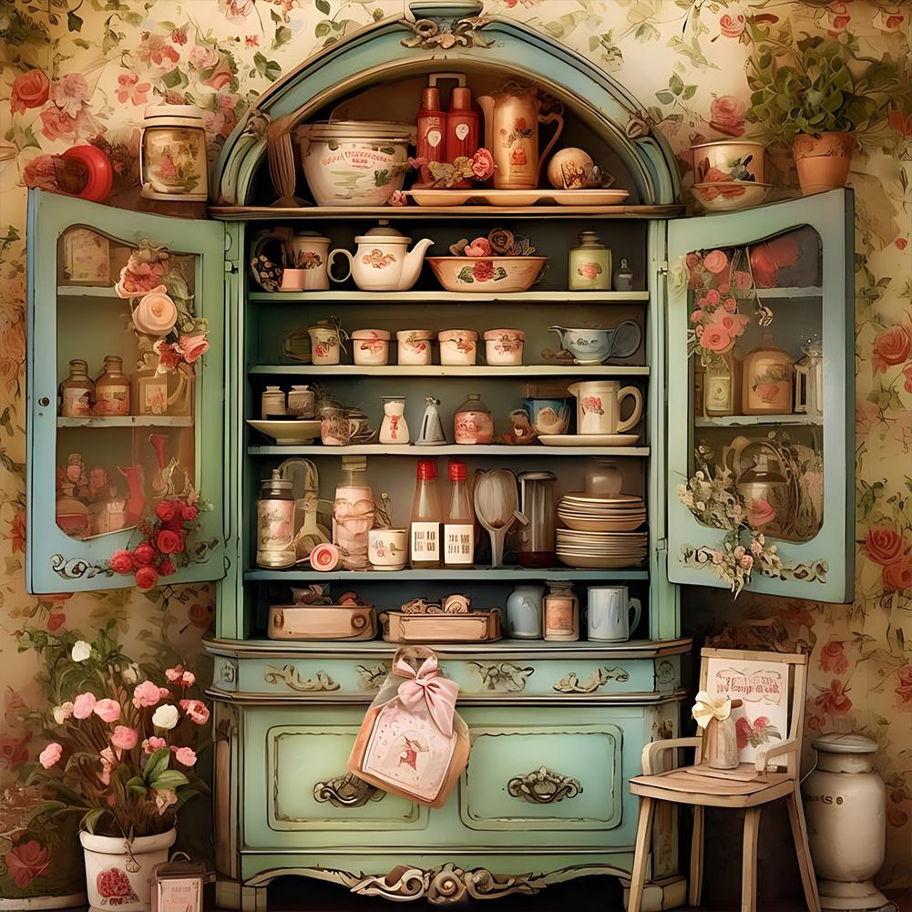 

5D DIY Полный Круглый Дрель Алмазная Картина Шкаф Набор Домашний Декор Искусство 40x40см