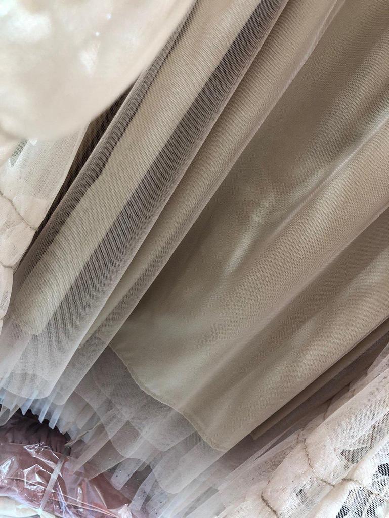 Fustă Midi din Tulle cu Mărgele Stratificate Complex: Rochie de vară subțire și versatilă pentru femei