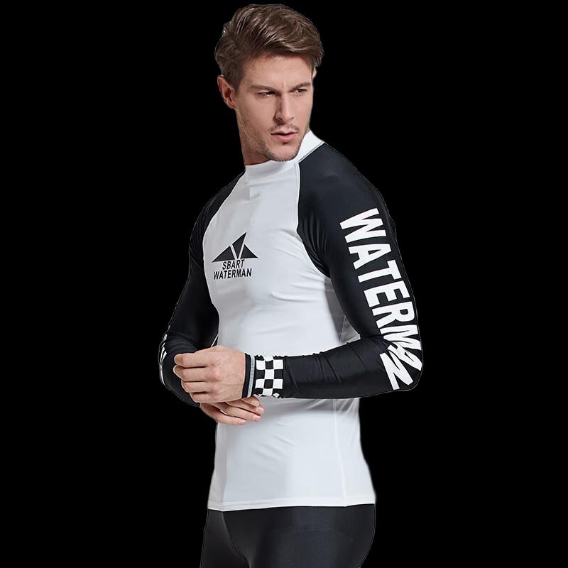 

Men s Long Sleeve Rash Guard Swimsuit M
