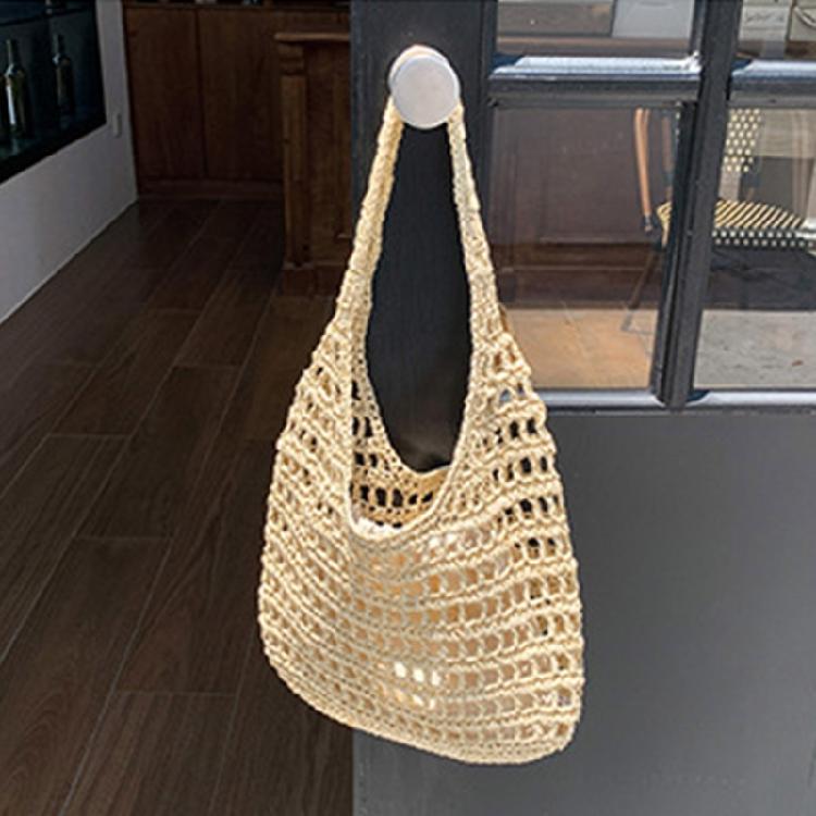 Women Straw Bag Hollow Tote Bag Shoulder Bag Fashion Shopping Bags Handbag