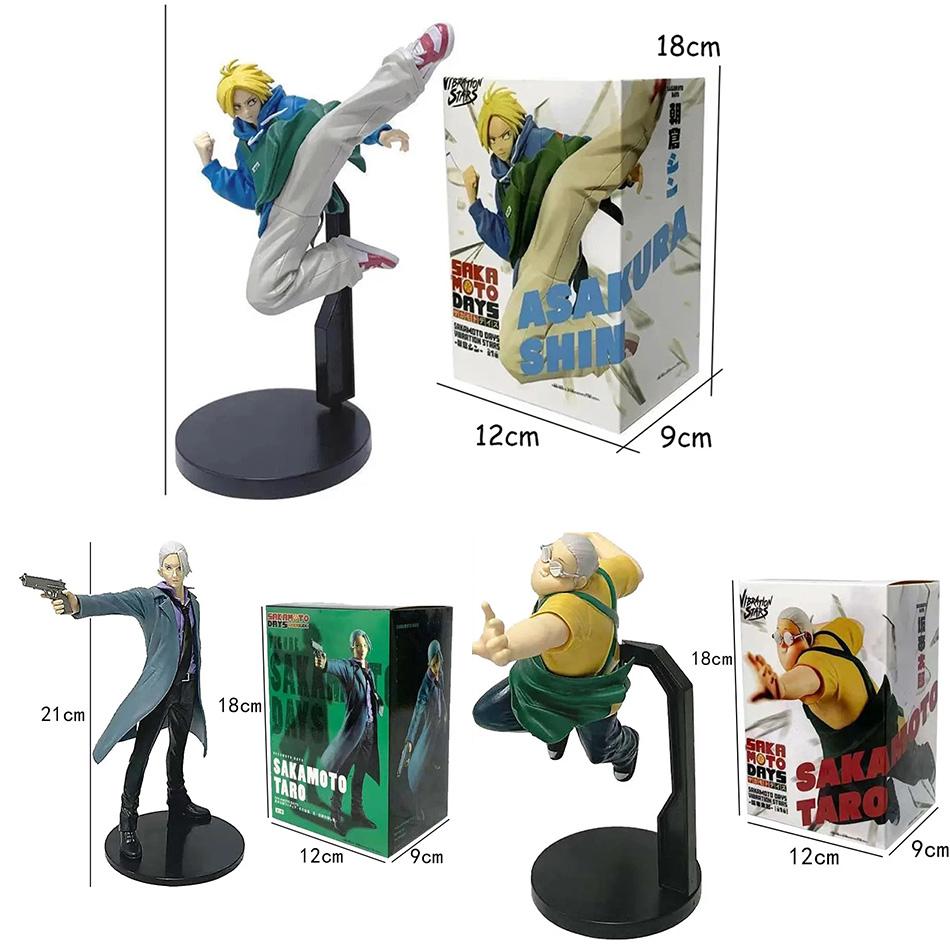 Sakamoto Taro & Shin Asakura Anime Action Figure PVC Toy Collectible Figurine for Kids And Fans Stock Available