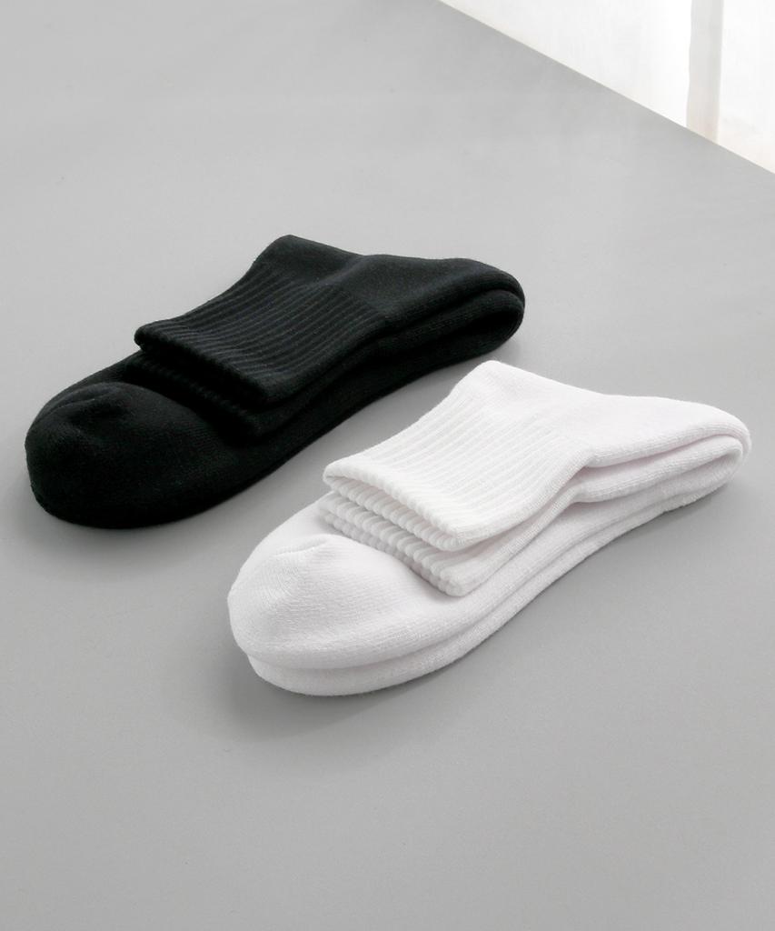 Syupeobeijig 1130 Cushioned Mid-Calf Crew Socks 5 Pairs (2 Colors)