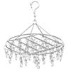 Round Windproof Clothes Drying Rack with Stainless Steel Clips and Hanging Hook