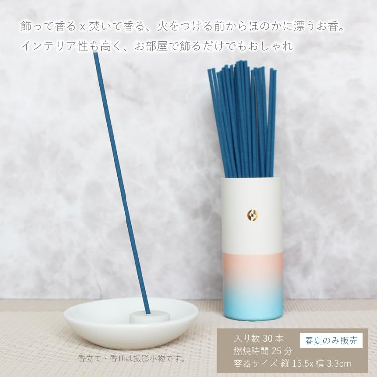 Nippon Kodo Scentscape Incense, 30 Sticks, Made In Japan (Ice Mint & White Tea)
