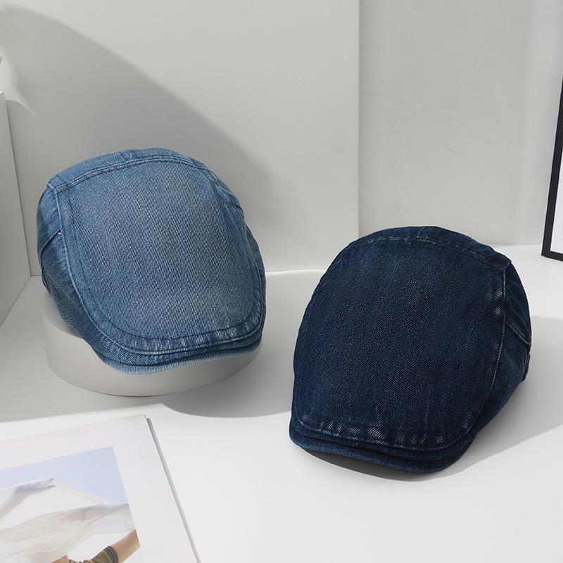 Pălărie de cowboy retro în stil Hong Kong: Beretă pictor de stradă britanică pentru capete mari"