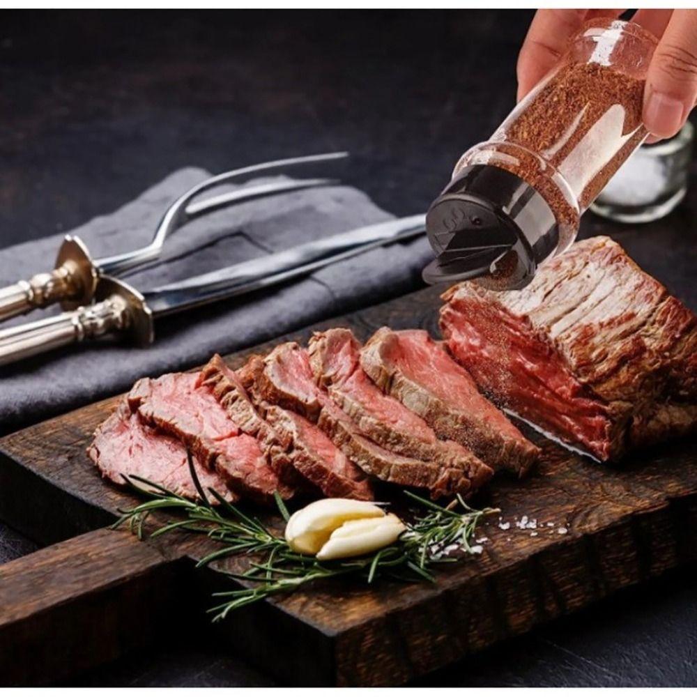 1 Stück Doppeldeckel Gewürzgläser BBQ Würzbox für Kräuter Pulver Salz Pfeffer
