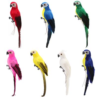 Artificial Simulation Foam Bird Creative Foam Feather Artificial Parrot Lawn Figurine Ornament Home Ornament for Wedding Decor
