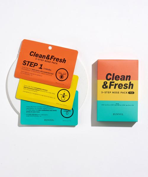 EunYul Clean & Fresh 3-Step Nose Pore Strip 7 Sheets NONE