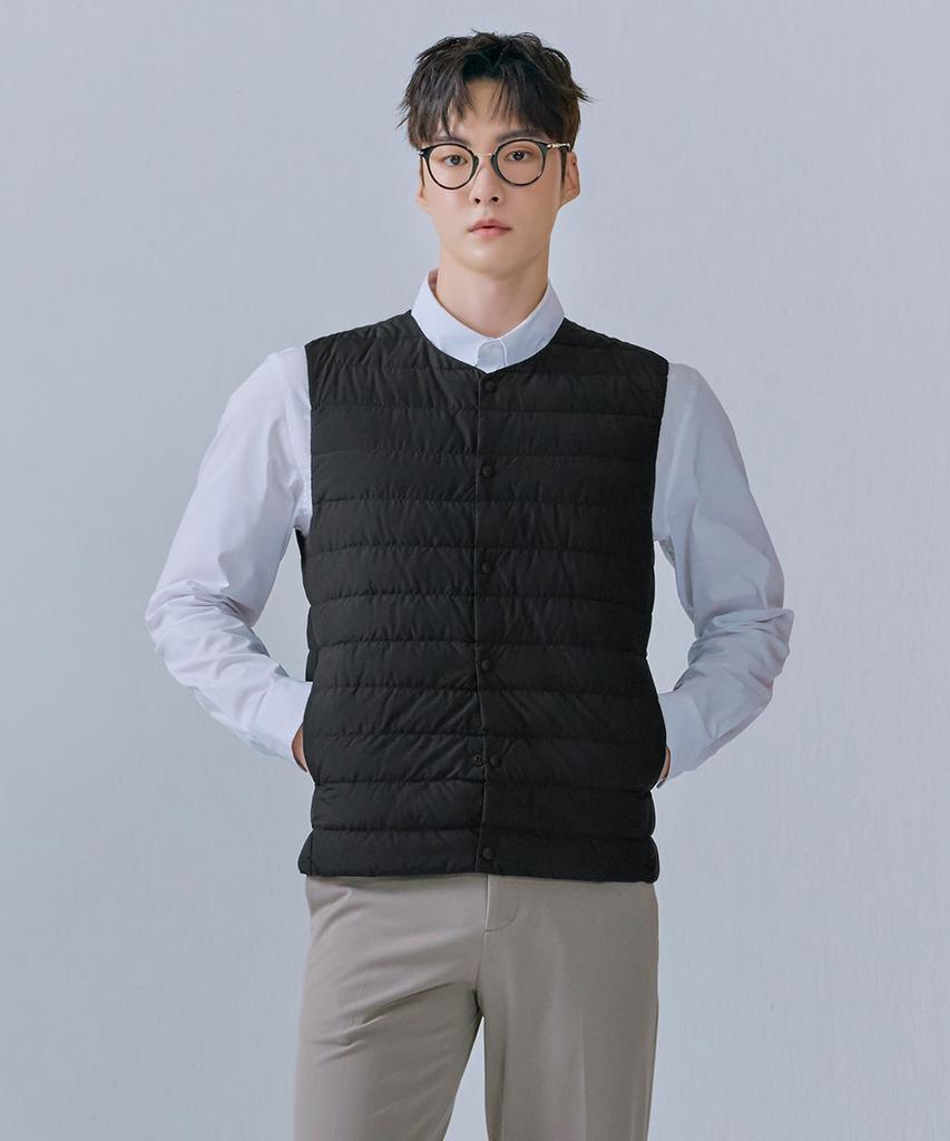 Chasecult Men'S Two-Way Neck Lightweight Padded Vest-Cfzk7301C03