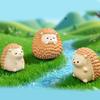 7-teilige lustige Igel-Miniaturdekorationen Geburtstag Feiertagsgeschenk für Freund Familie Harzhandwerk Gartenlandschaftsornamente
