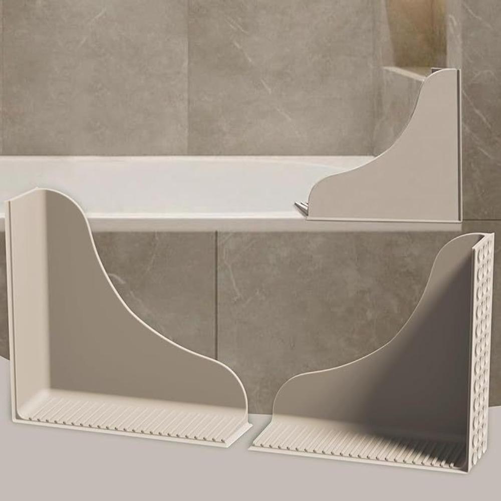 

1/2Pcs Reusable Bathroom Splash Blocker Silicone Washbasin Water Baffle Kitchen Sink 1pc коричневий