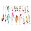 17pcs Set Artificial Fishing Lures Bait Fish Tackle Metal Plastic with Sturdy Hook Vivid Color