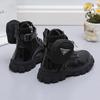 Boys And Girls Side Zipper Round Head Pocket Bag Fashion Boots Flat Bottom Short Casual Martin Boots Parent-Child