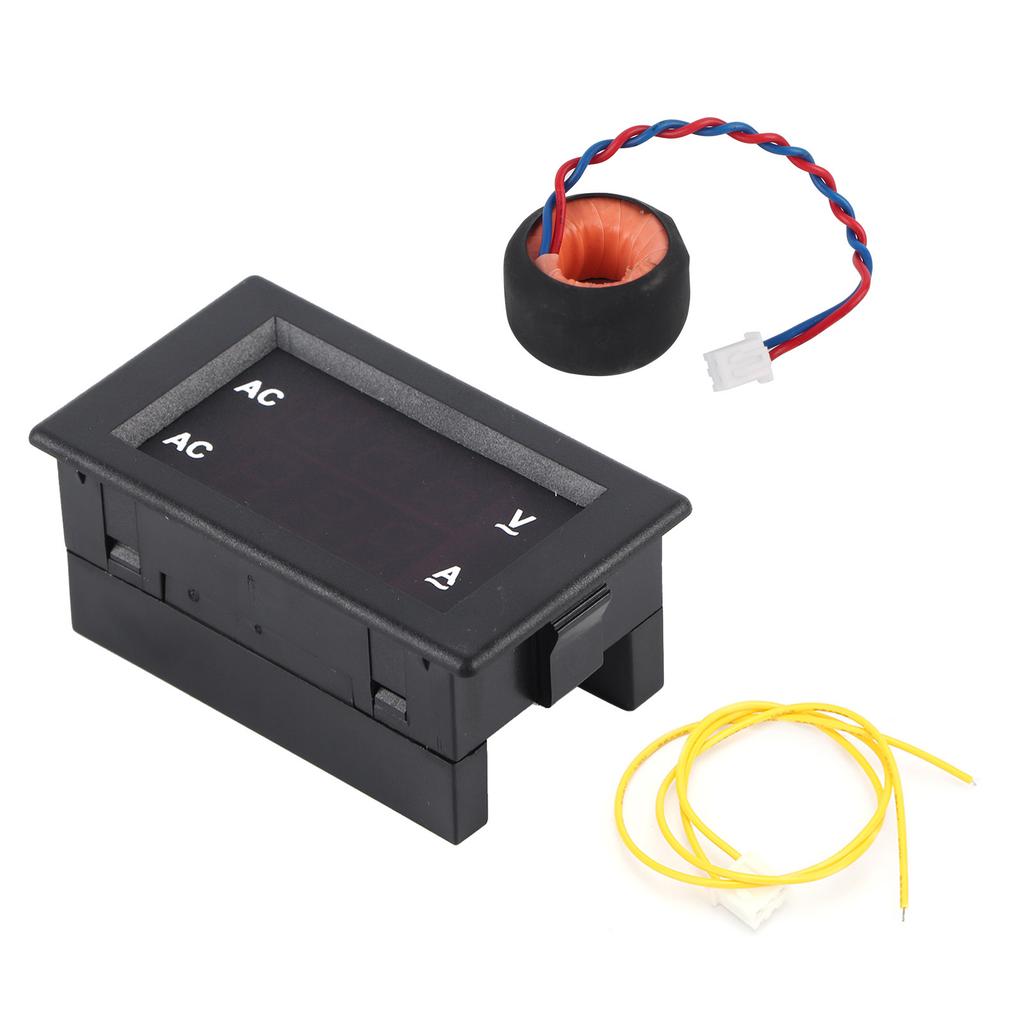LED Digital Display AC 100.300V Voltmeter 0-100A   Meter(Red Red)