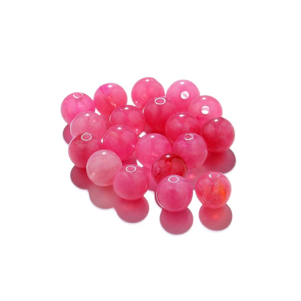 100-200Pcs Colorful Round Imitation Natural Stone Bead Loose Spacer Bead For DIY Necklace Bracelet Jewelry Making Supplies