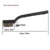 7-inch Industrial Cleaning Brush Set: Stainless Steel, Copper, Nylon Bristles – 3 Mini Brushes for Polishing.
