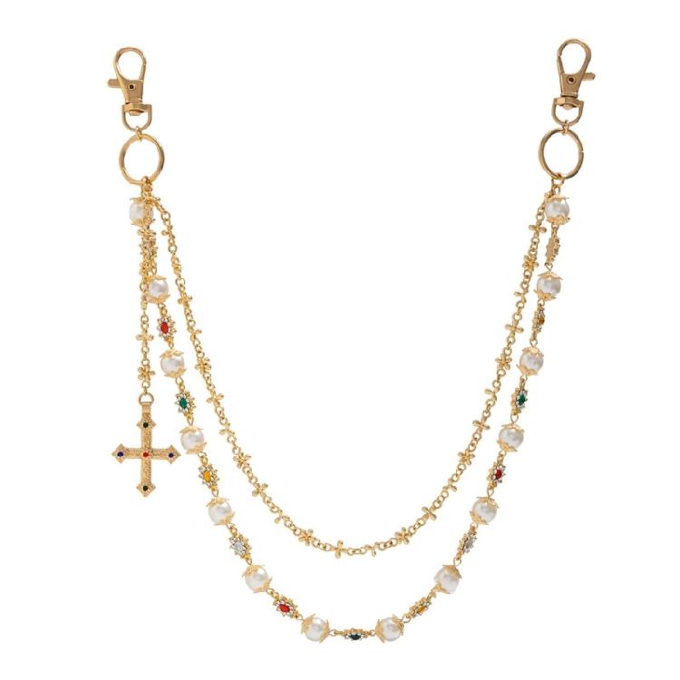 

Elegant Pearls Waist Belt with Pendant Pants Chain Suitable for Youthful Women Seeking Fashion and Unique Accessories золотий