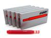 LAMY LT10 Cartridge Ink X (Red) (5 Cartridges) (5 Boxes) [Office Supplies]