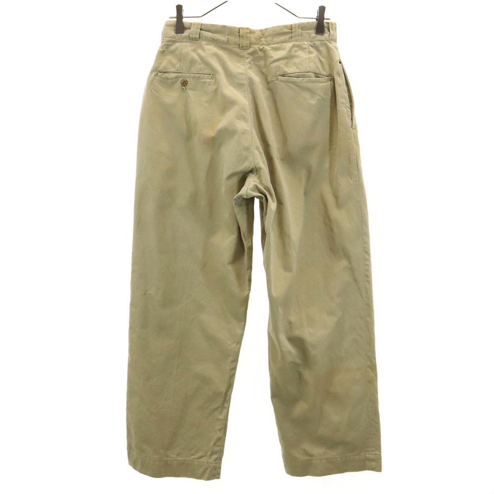 US ARMY 60s 70s USAF Vintage Chino pants W31 beige Military Trousers Men's Used
