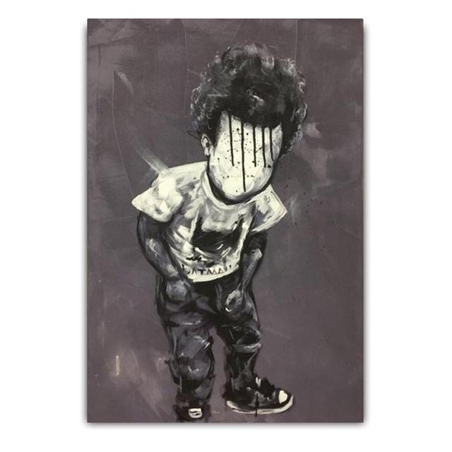 Graffiti-Kunst, abstrakte Figur, Leinwandmalerei, Kronengöttin, Wandkunst, Poster, einzigartige Frisur, sexy Mädchen, Heimdekoration, Wandbild, kein Rahmen