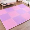 High Density EVA Foam 6Pcs Gym Floor Mats Puzzle Interlocking Tiles for Waterproof Workout Surface Home Gym Kids Play Areas Kitchen Flooring 11.8"