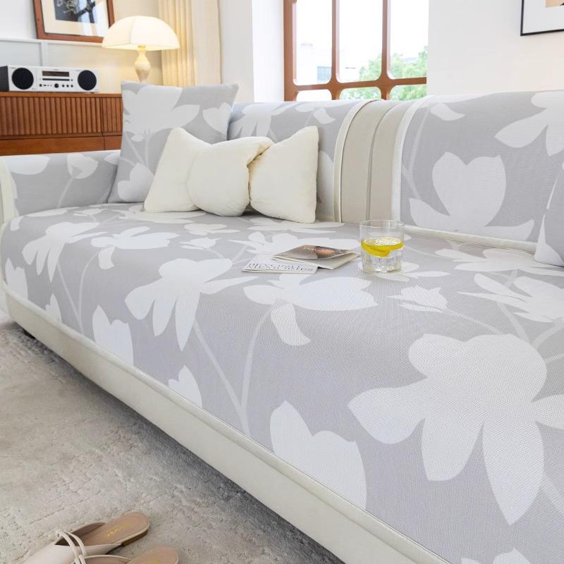 New Sofa Cushion, Summer Non-Slip And Cool Feeling Ice Silk Small Fresh Seat Cushion, Summer Mat Sofa Cover Cover Towel