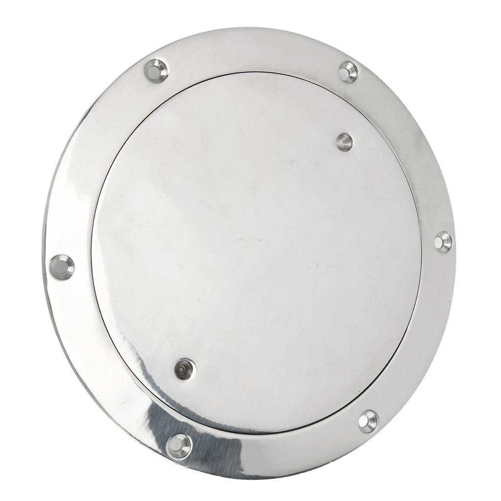 6in Deck Plate Hatch Cover Round 316 Stainless Steel Waterproof Anti Slip Mirror Polished Surface
