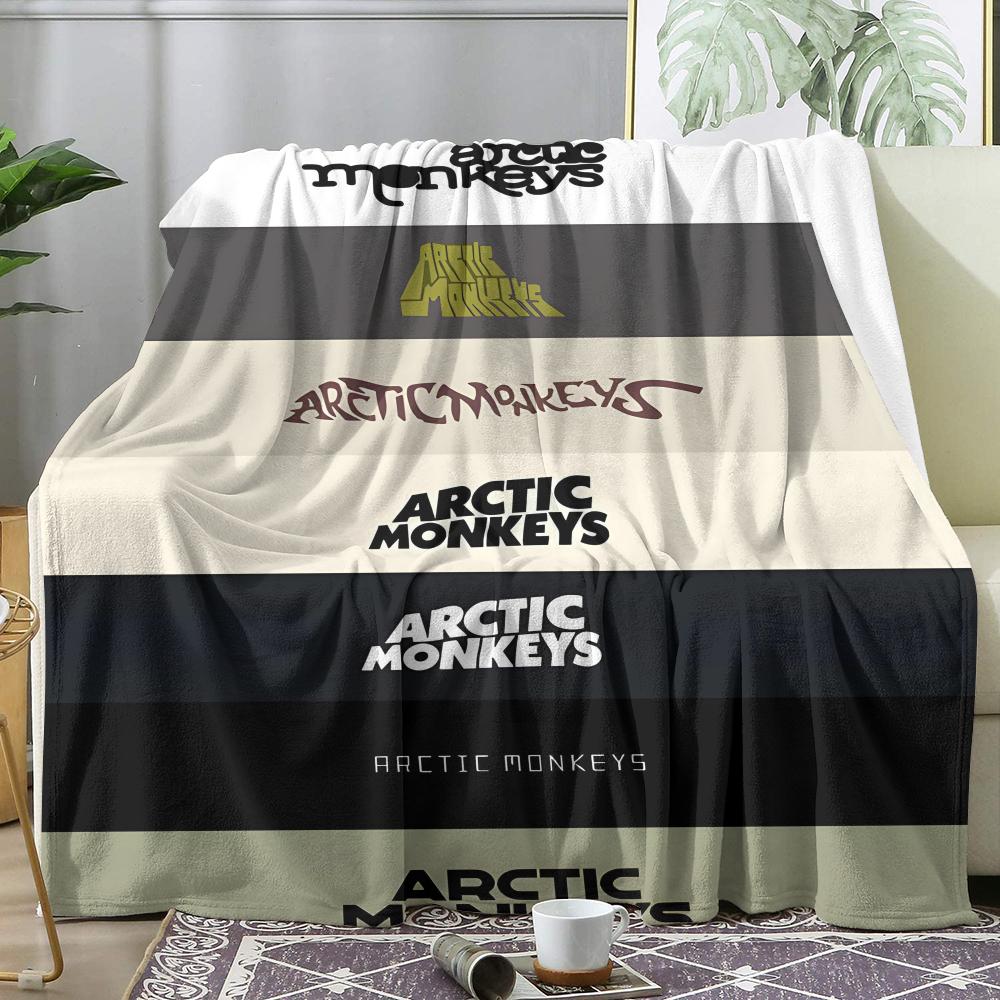 A-Arctic M-Monkeys Throw Soft Flannel Throw Summer AC Blanket Lightweight Cool Nap Blanket for Sofa Bed Couch Travel 75x90cm