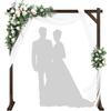 7.2ft Wooden Wedding Arch Wedding Decor for Yard Dark Brown 7.2ft x 7.2 ft/L x H