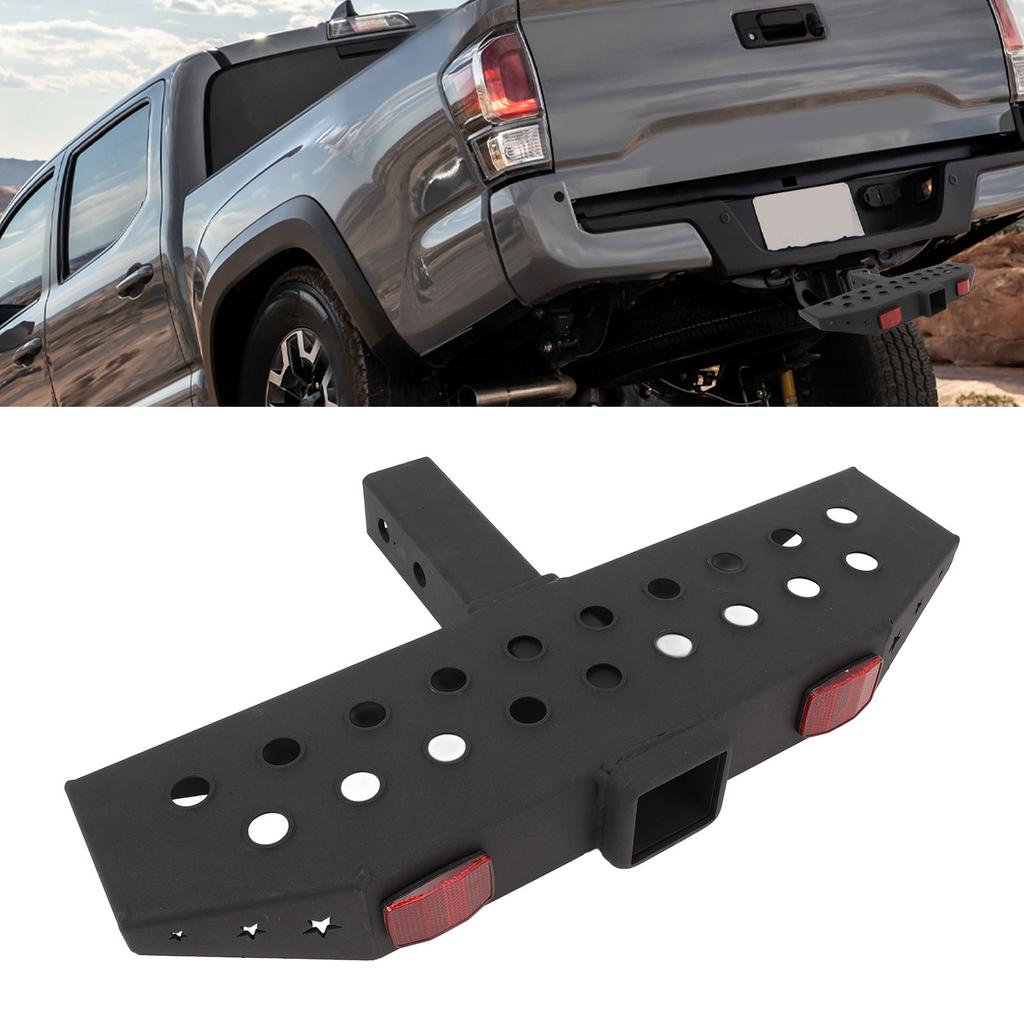 Hitch Step Steel 600lbs Heavy Duty Rear Bumper Trailer Protector with 5/8in Hitch Pin and Reflective