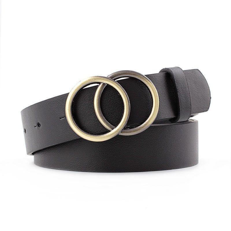 Chic Womens Korean Style Pu Belt With Eyecatching Buckle Options And Trendy Color Selections For Fall