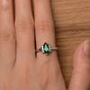 Women's Green Emerald Marquise Cut Gemstone Ring May Birthstone 925 Sterling Silver Statement Ring For Engagement & Anniversary Wear