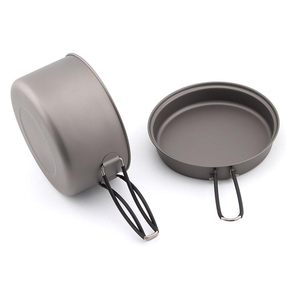 TOAKS Titanium Camping Pot 1100ml 1300ml 1350ml 1600ml 2000ml Pan (1350ml + [CKW-1350])