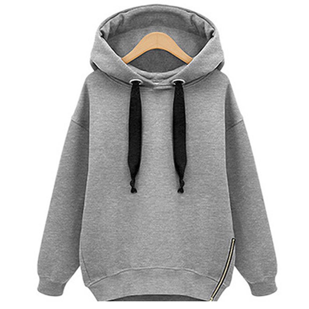 Europe and the United States loose long-sleeved hooded thick long Sweatshirt