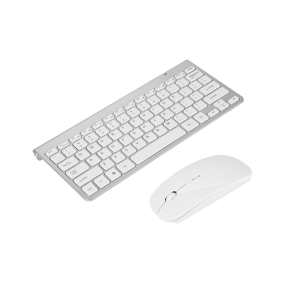 Slim 2.4GHz Wireless Keyboard and Mouse Kit for Desktop Laptop Black