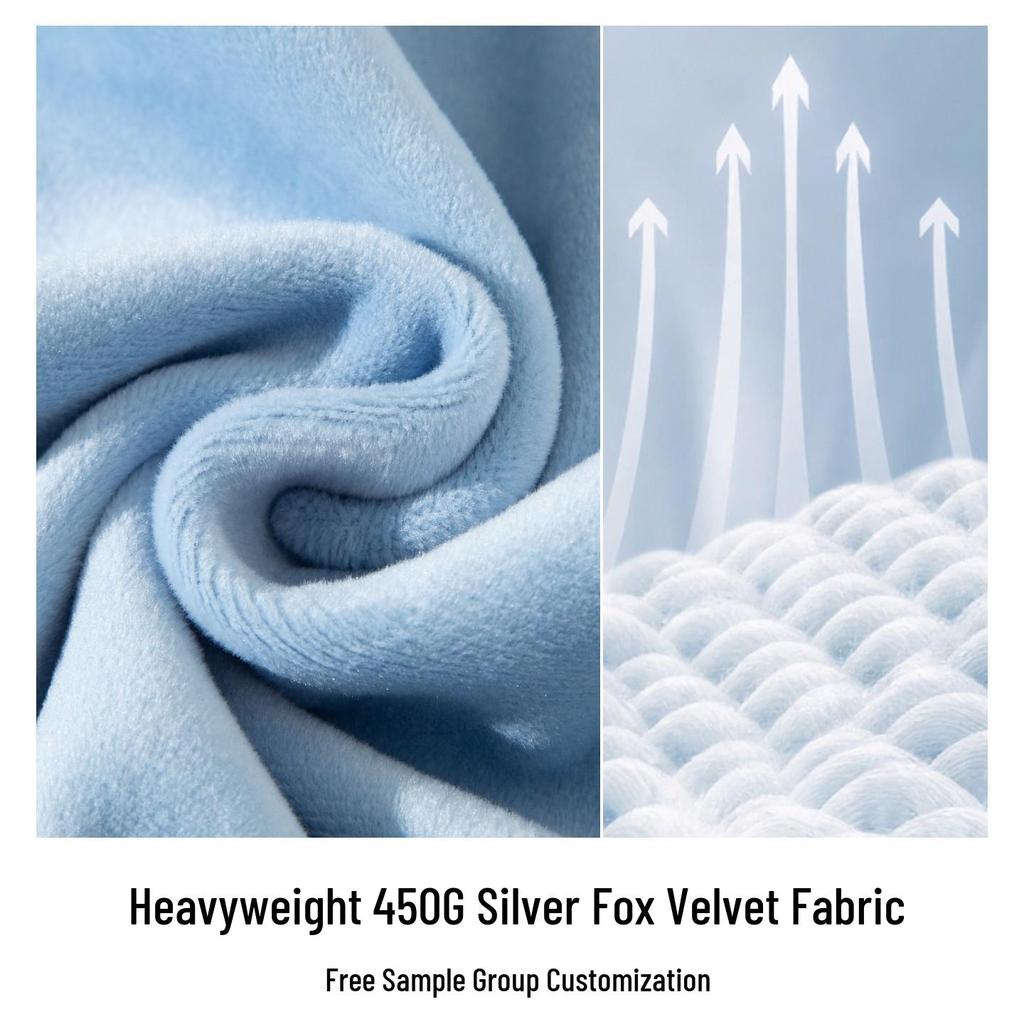 Customized 450G Silver Fox Fleece Hoodie - Student Class Uniform Sweatshirt with Custom Text, Image, or Logo for Team Events and Meetings