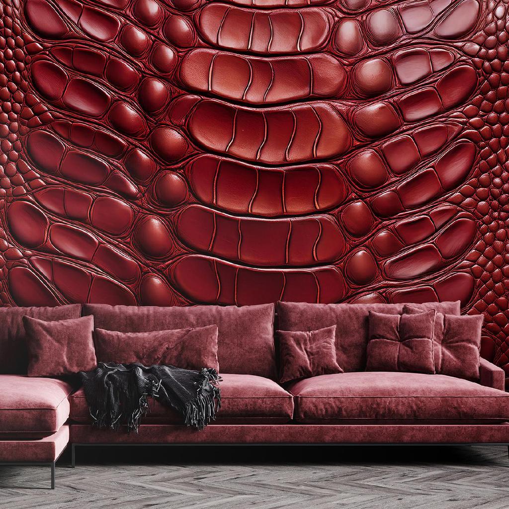 Wallpaper Red snake skin