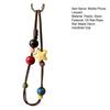 Handy-Lanyard Dickes Ölwachs-Seil Handgeflochten Stark Belastbar Anti-Verlust Anti-Diebstahl Handy-Riemen mit Holzperlen Sternen-Dekor