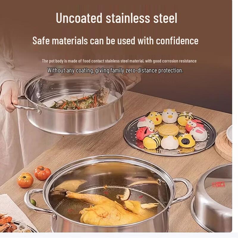 KOBACH Stainless Steel Steamer and Soup Pot