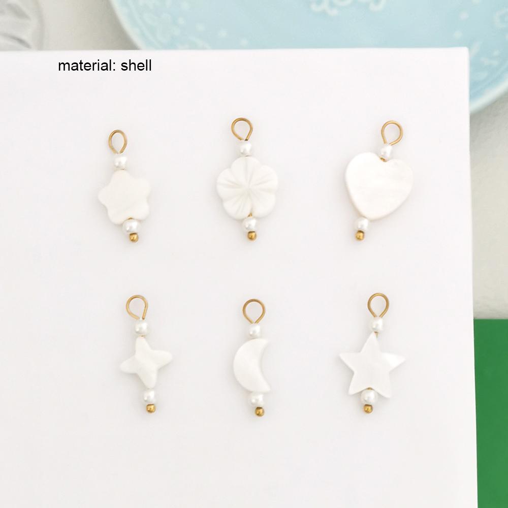 1 Piece Stainless Steel Pendant Charm Heart Rose Shell Star Sun Butterfly Bow Flower Red Gold Custom Necklace