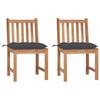 Day and Night - Day and Night Garden Chairs 2 Units Solid Teak Wood with Cushions