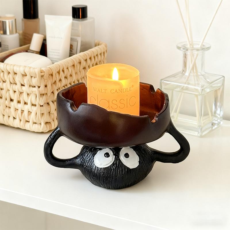 Creative Small Coal Ball Candle Holder Funny Overhead Candle Holder Home Decoration Ornament Gift