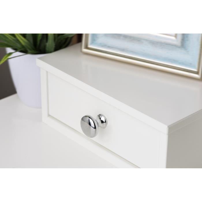 Boutons de meuble Rond - Zamak - Chromé - Lot de 4 - 25 x 25 x 25 mm