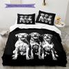 Black Pitbull Pattern Bedding Home Decoration Birthday Gift (1 * duvet cover + 2 * pillowcase, without core)