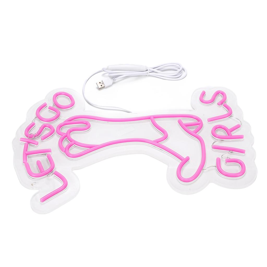 LED Neon Light Lets Go Girls Boot Sign Wall Decoration for Bachelor Birthday Party Photography Prop